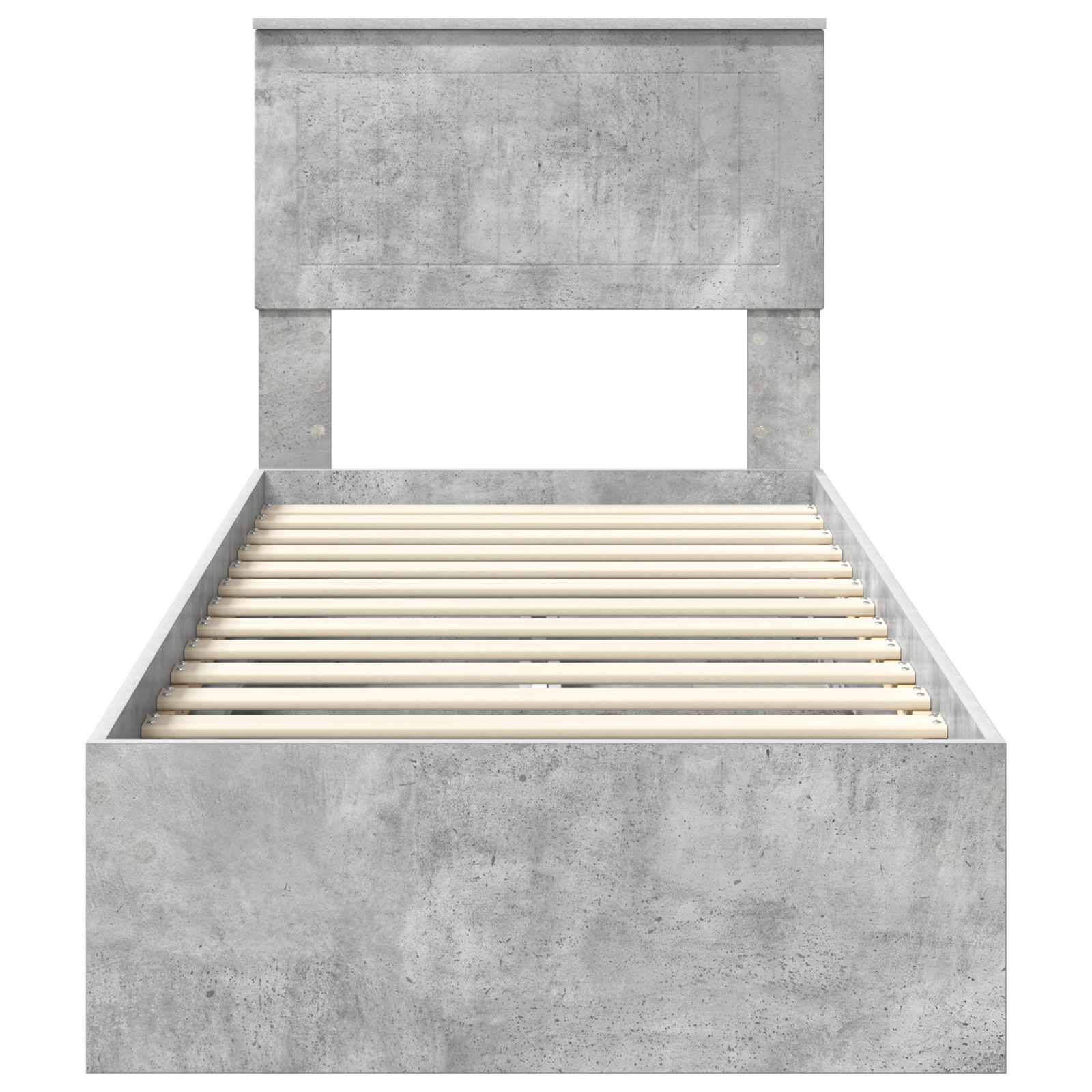 vidaXL Łóżko z miejscem do przechowywania Betonowy szary 75 x 190 cm