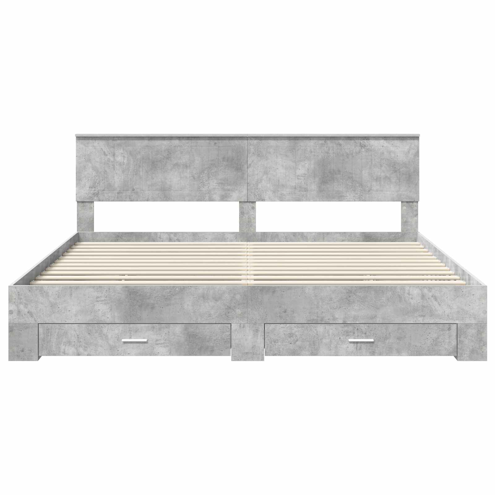 vidaXL Ramka łóżka Betonowy szary 200 x 200 cm Materiał drewnopochodny