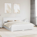 vidaXL Ramka łóżka Biały 180 x 200 cm Materiał drewnopochodny