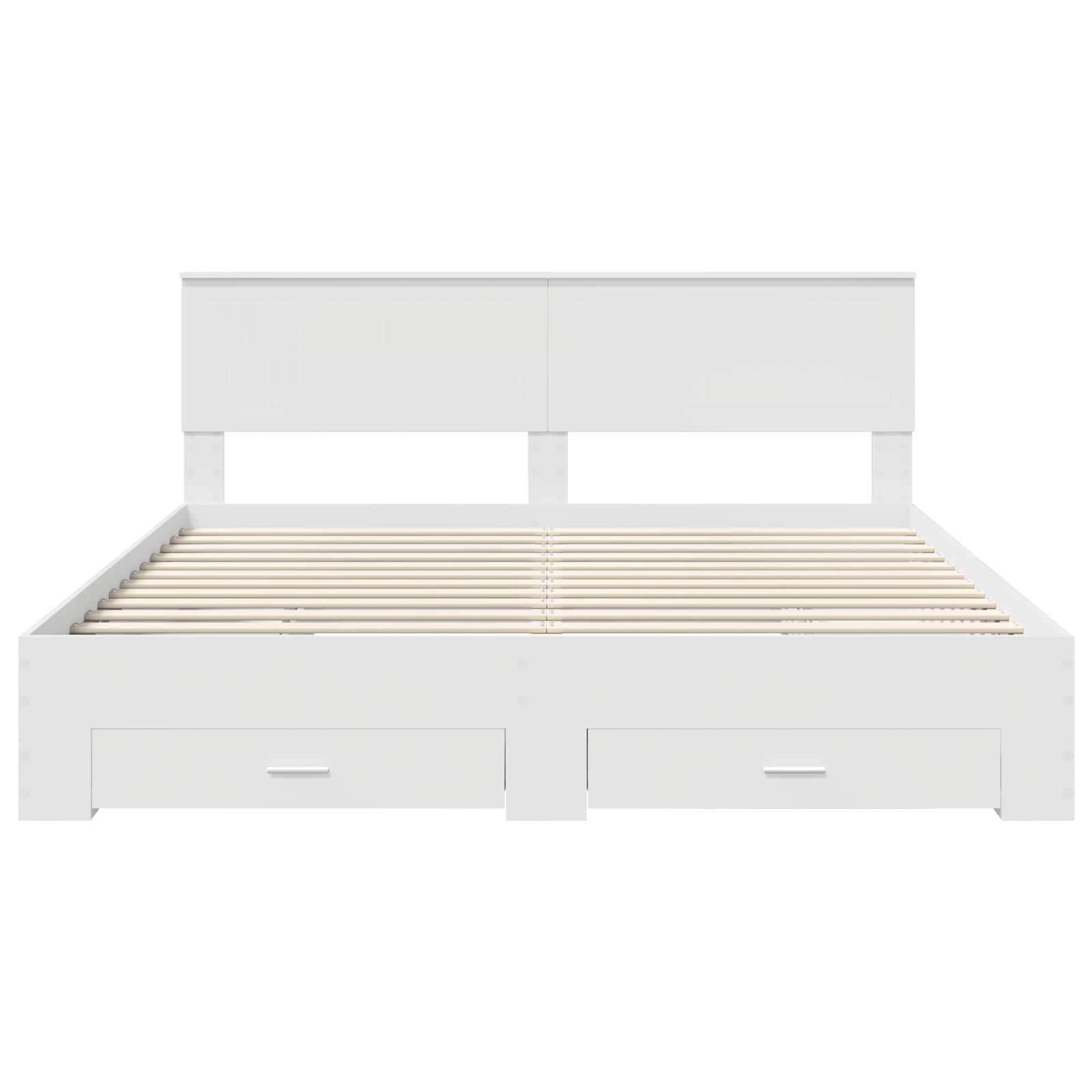 vidaXL Ramka łóżka Biały 180 x 200 cm Materiał drewnopochodny
