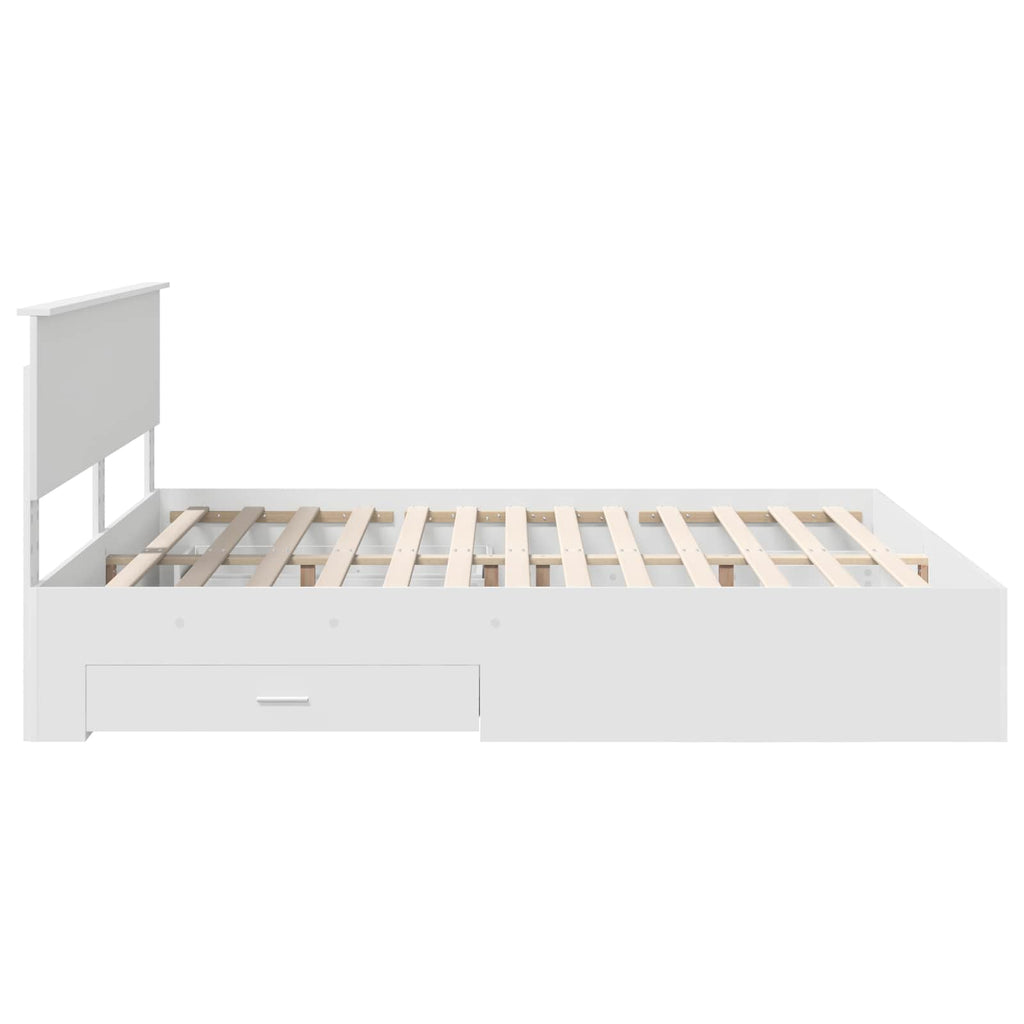 vidaXL Ramka łóżka Biały 180 x 200 cm Materiał drewnopochodny