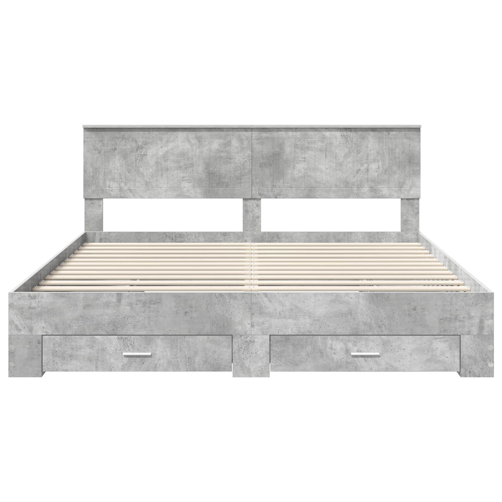 vidaXL Ramka łóżka Betonowy szary 180 x 200 cm Materiał drewnopochodny