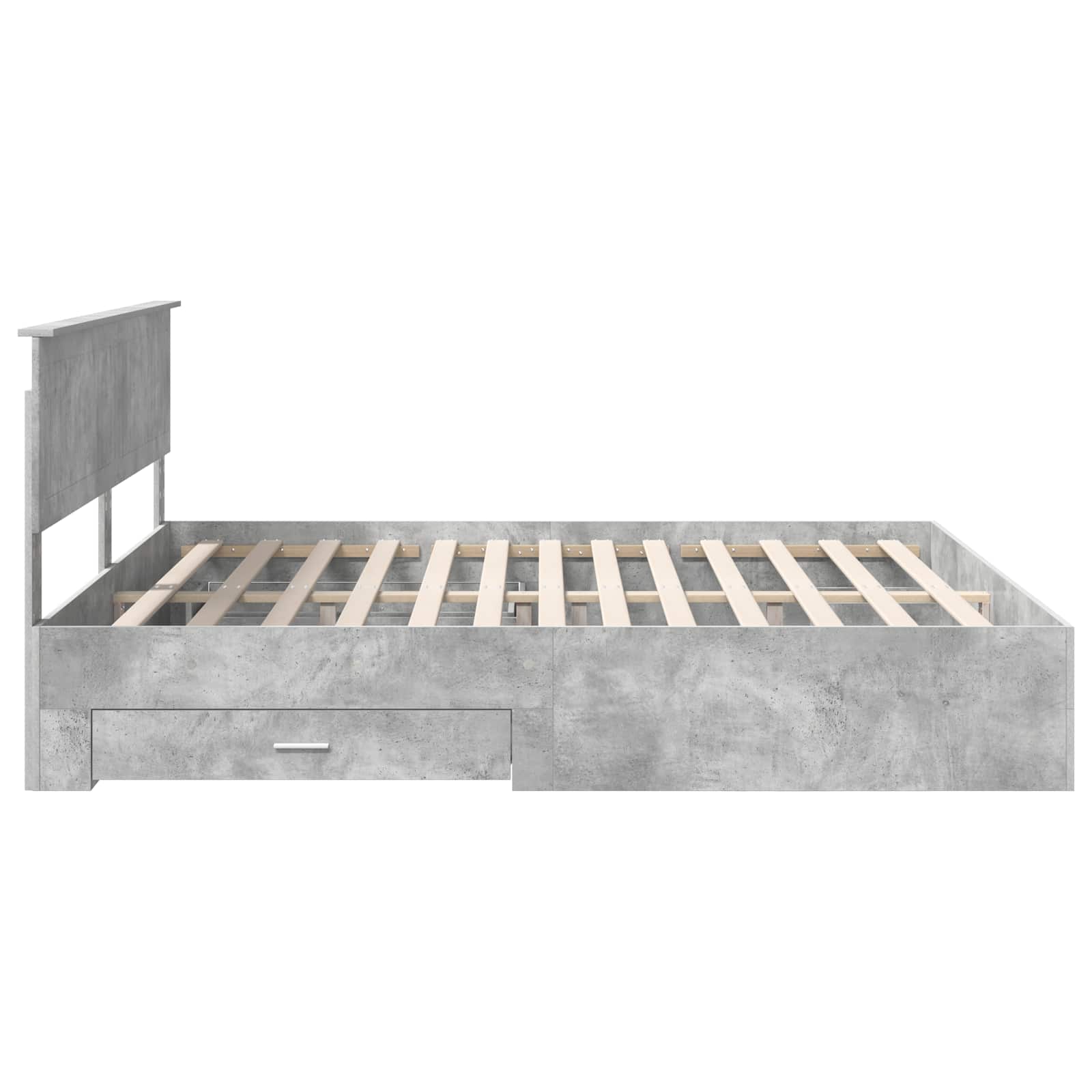 vidaXL Ramka łóżka Betonowy szary 180 x 200 cm Materiał drewnopochodny