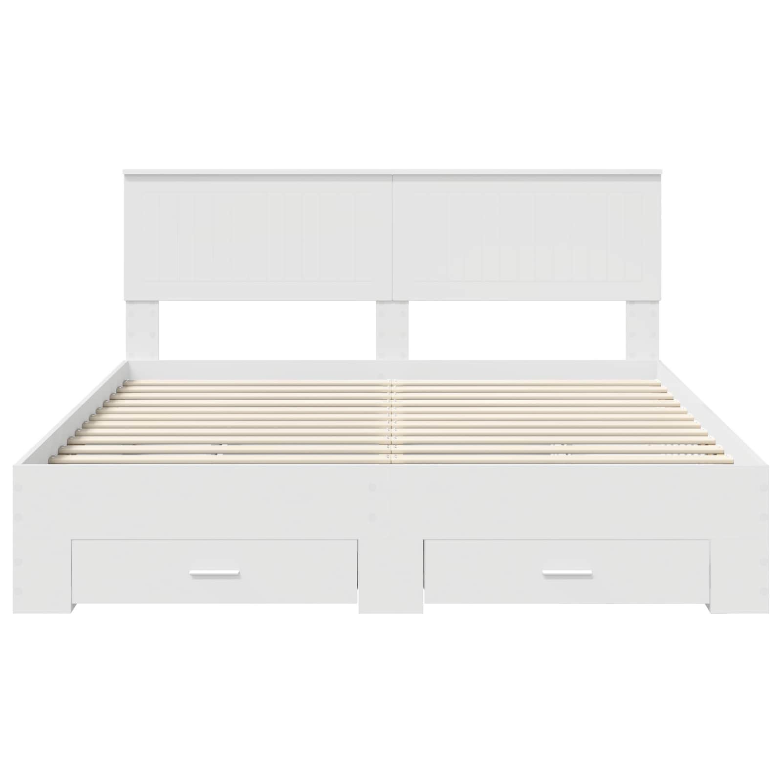 vidaXL Ramka łóżka Biały 160 x 200 cm Materiał drewnopochodny