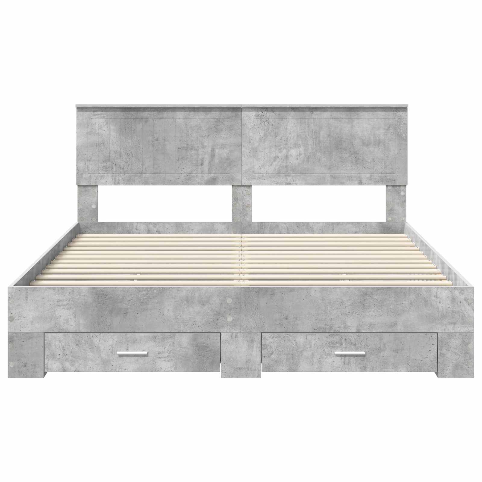 vidaXL Ramka łóżka Betonowy szary 160 x 200 cm Materiał drewnopochodny