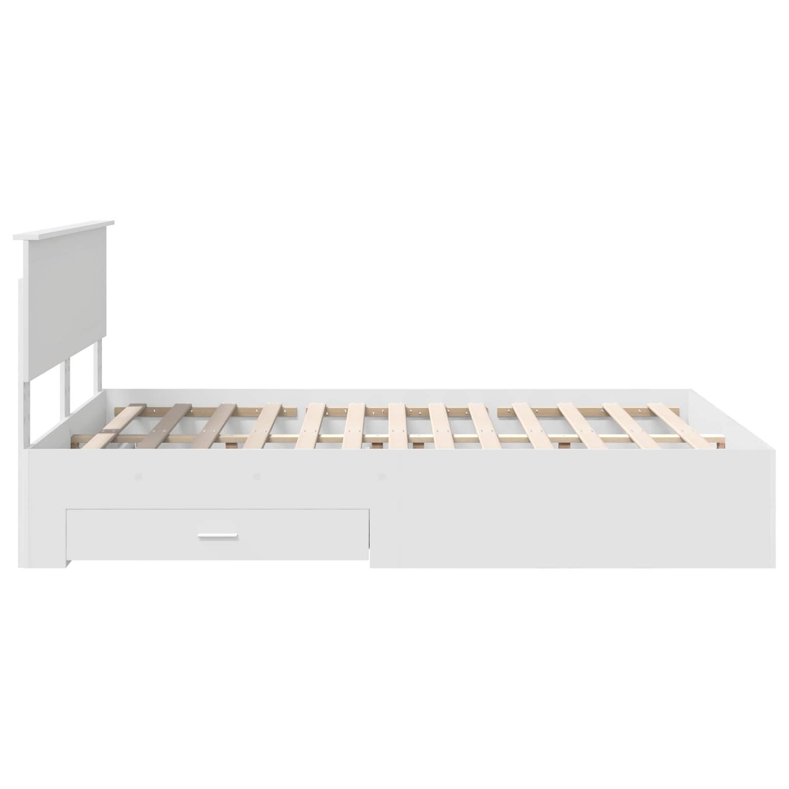 vidaXL Ramka łóżka Biały 140 x 200 cm Materiał drewnopochodny