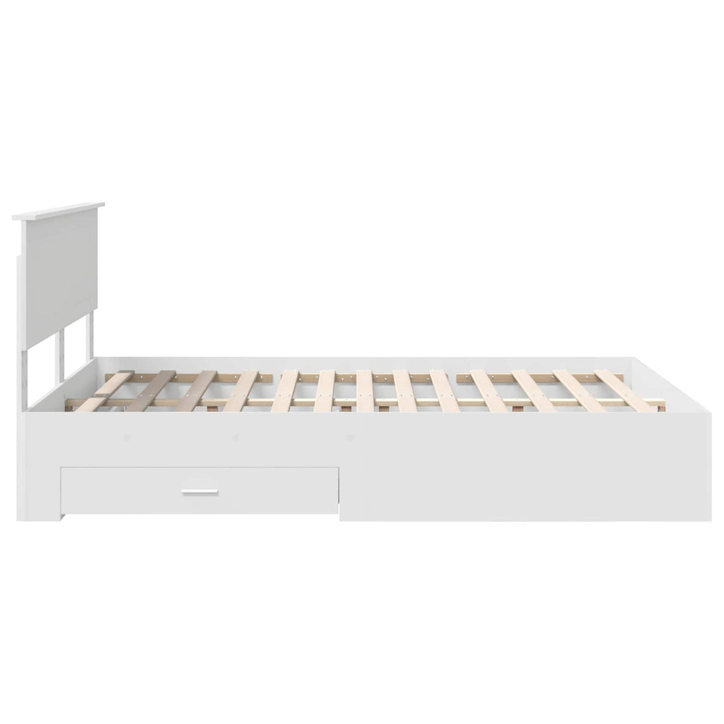 vidaXL Ramka łóżka Biały 140 x 190 cm Materiał drewnopochodny