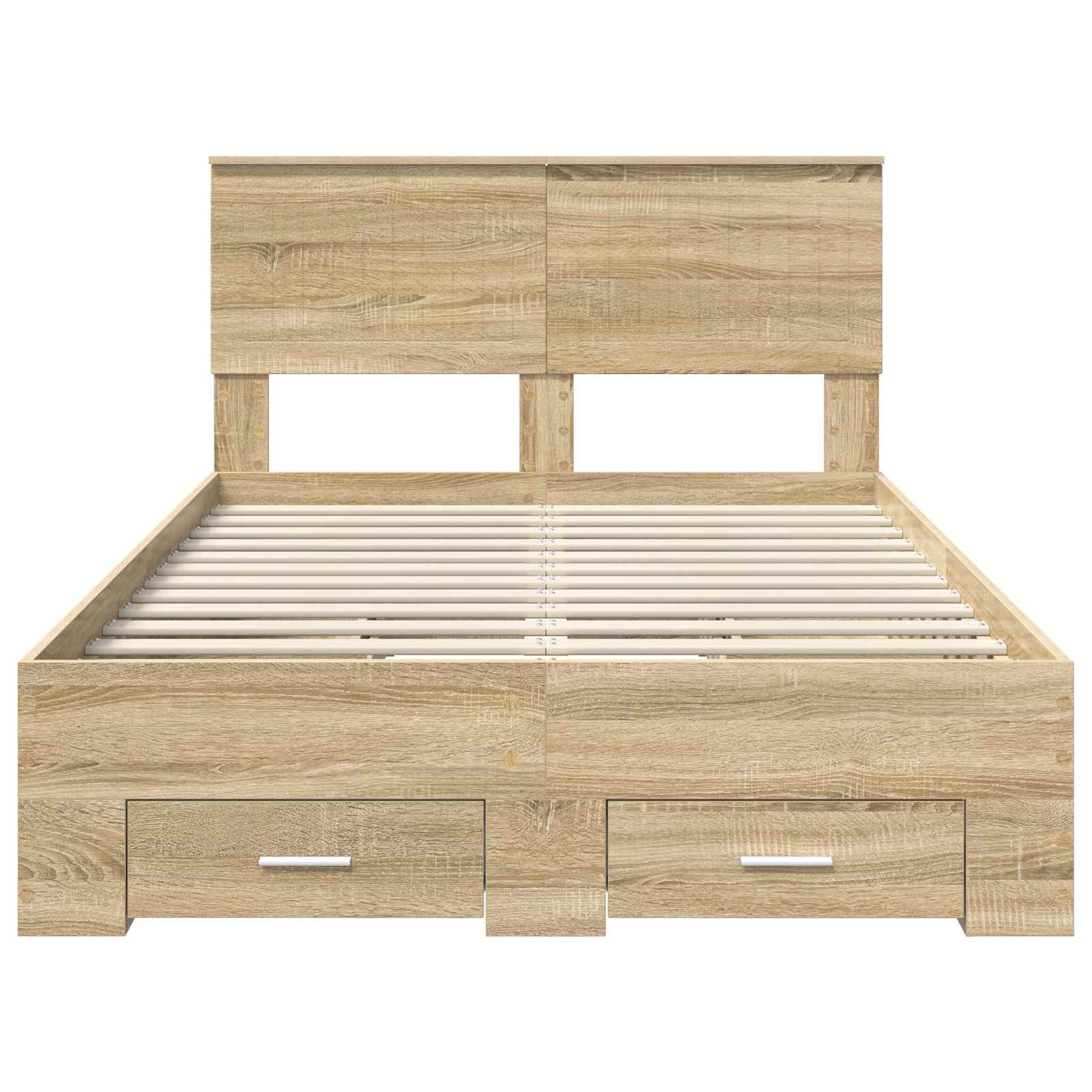 vidaXL Ramka łóżka Dąb Sonoma 120 x 200 cm Materiał drewnopochodny