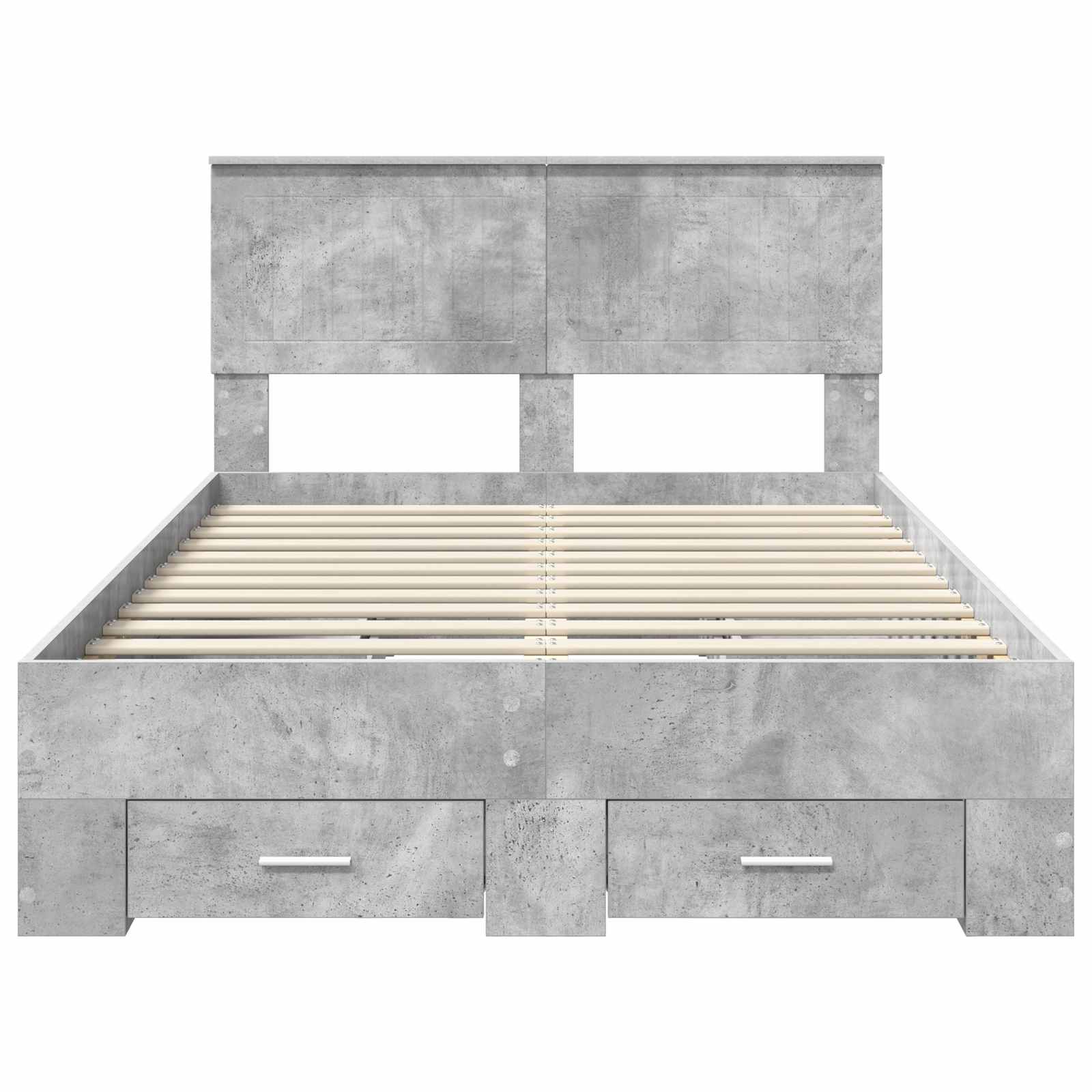 vidaXL Ramka łóżka Betonowy szary 120 x 190 cm Materiał drewnopochodny
