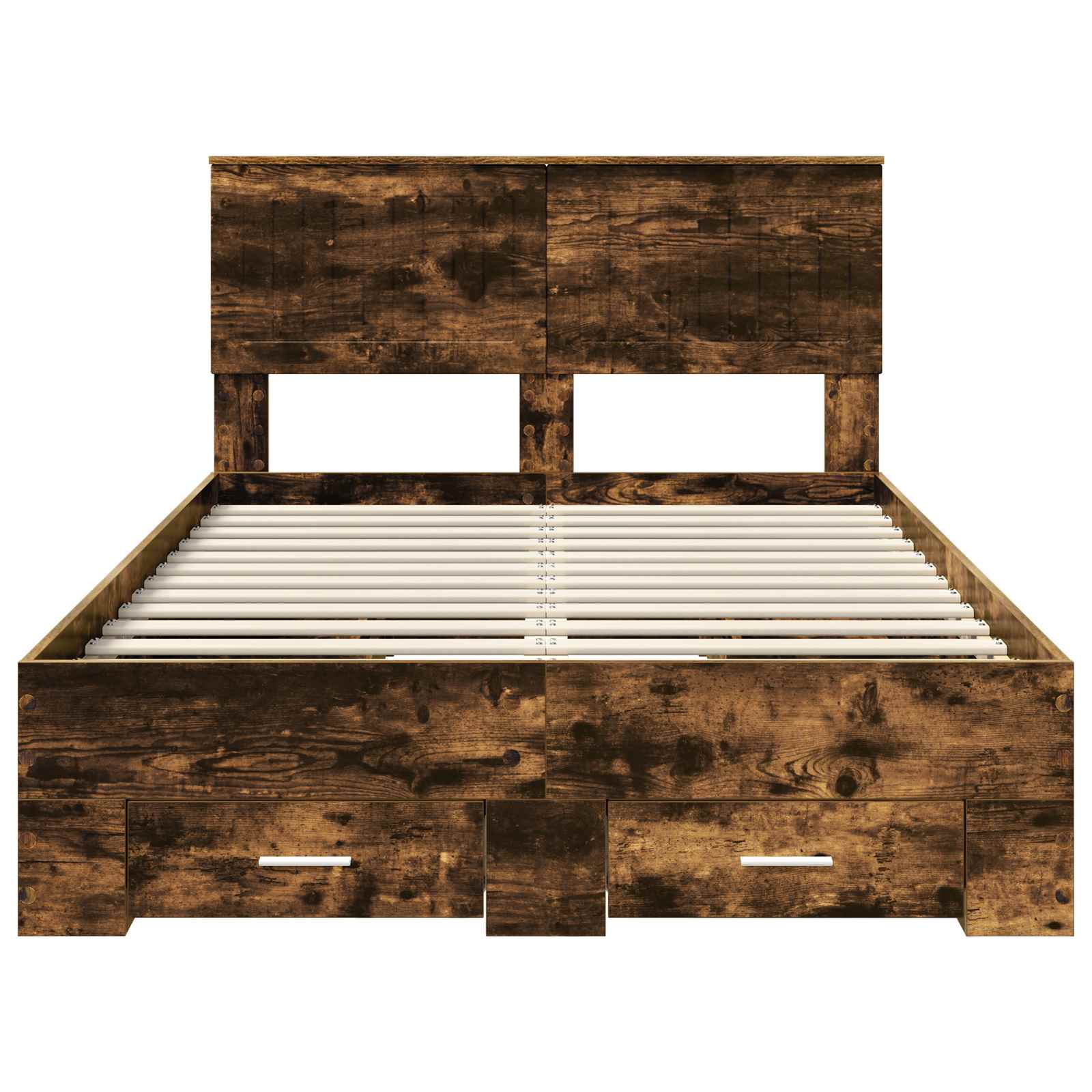 vidaXL Ramka łóżka Dąb wędzony 120 x 190 cm Materiał drewnopochodny