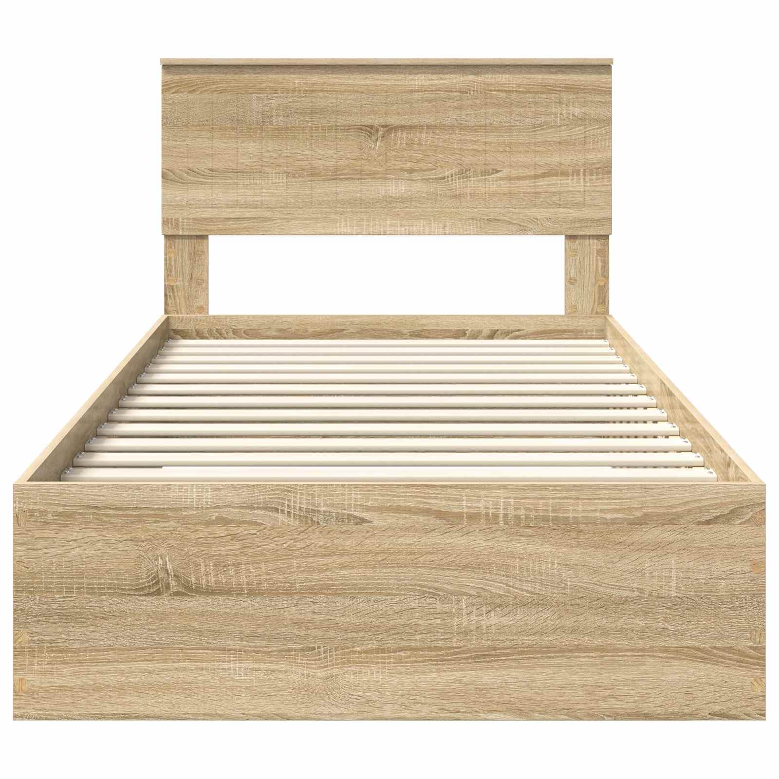 vidaXL Ramka łóżka Dąb Sonoma 100 x 200 cm Materiał drewnopochodny