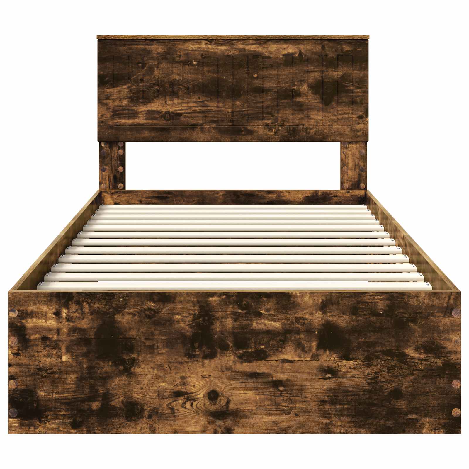 vidaXL Ramka łóżka Dąb wędzony 100 x 200 cm Materiał drewnopochodny