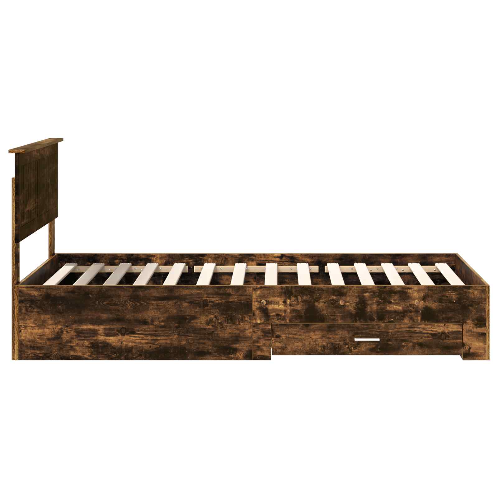 vidaXL Ramka łóżka Dąb wędzony 100 x 200 cm Materiał drewnopochodny