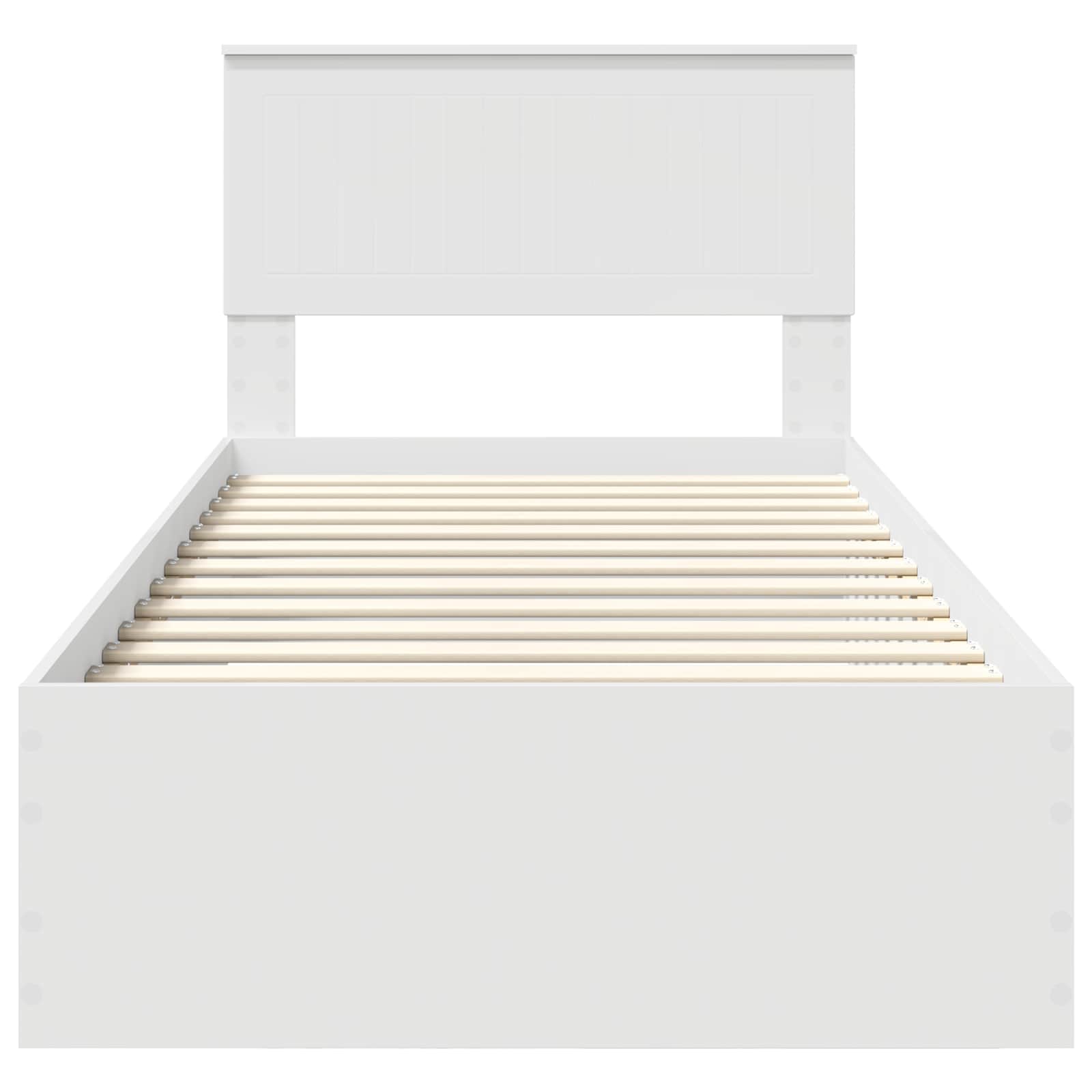 vidaXL Ramka łóżka Biały 90 x 190 cm Materiał drewnopochodny