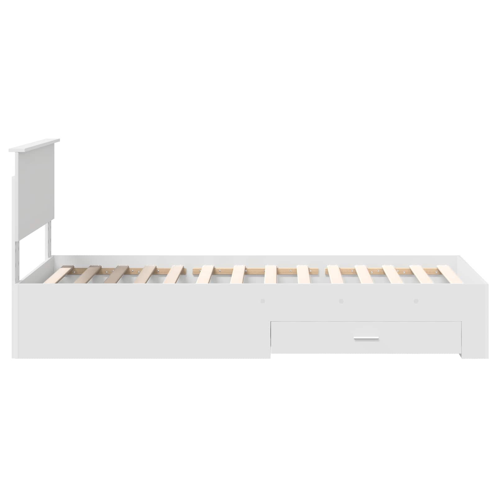 vidaXL Ramka łóżka Biały 90 x 190 cm Materiał drewnopochodny