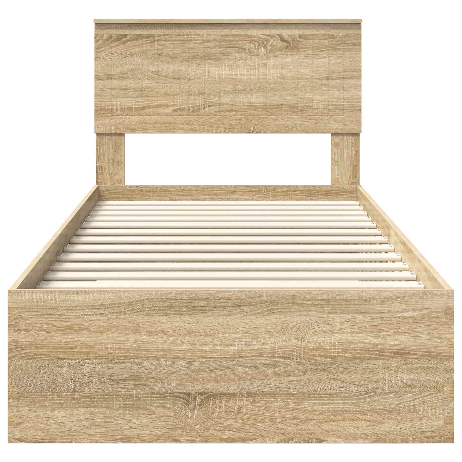 vidaXL Ramka łóżka Dąb Sonoma 90 x 190 cm Materiał drewnopochodny