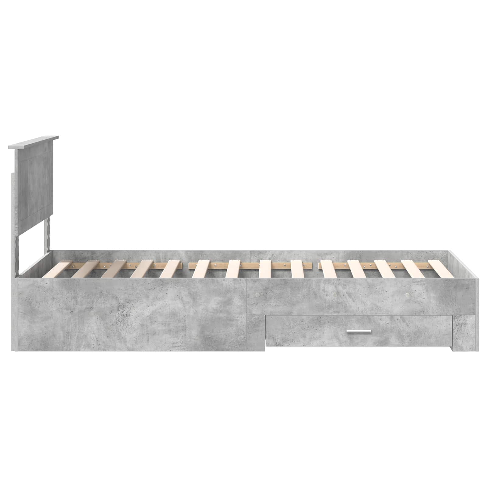 vidaXL Ramka łóżka Betonowy szary 90 x 190 cm Materiał drewnopochodny