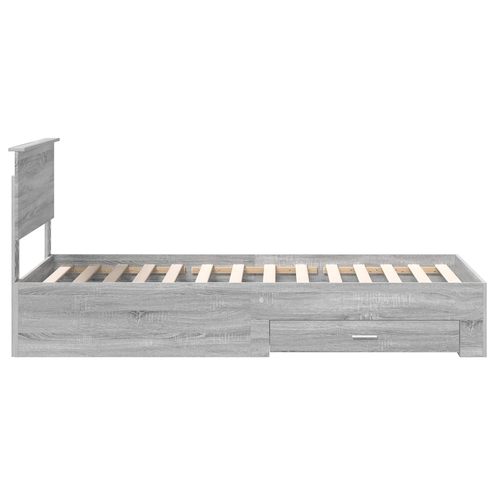 vidaXL Ramka łóżka Szary Sonoma 90 x 190 cm Materiał drewnopochodny
