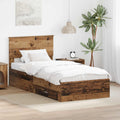 vidaXL Ramka łóżka Stare drewno 90 x 190 cm Materiał drewnopochodny