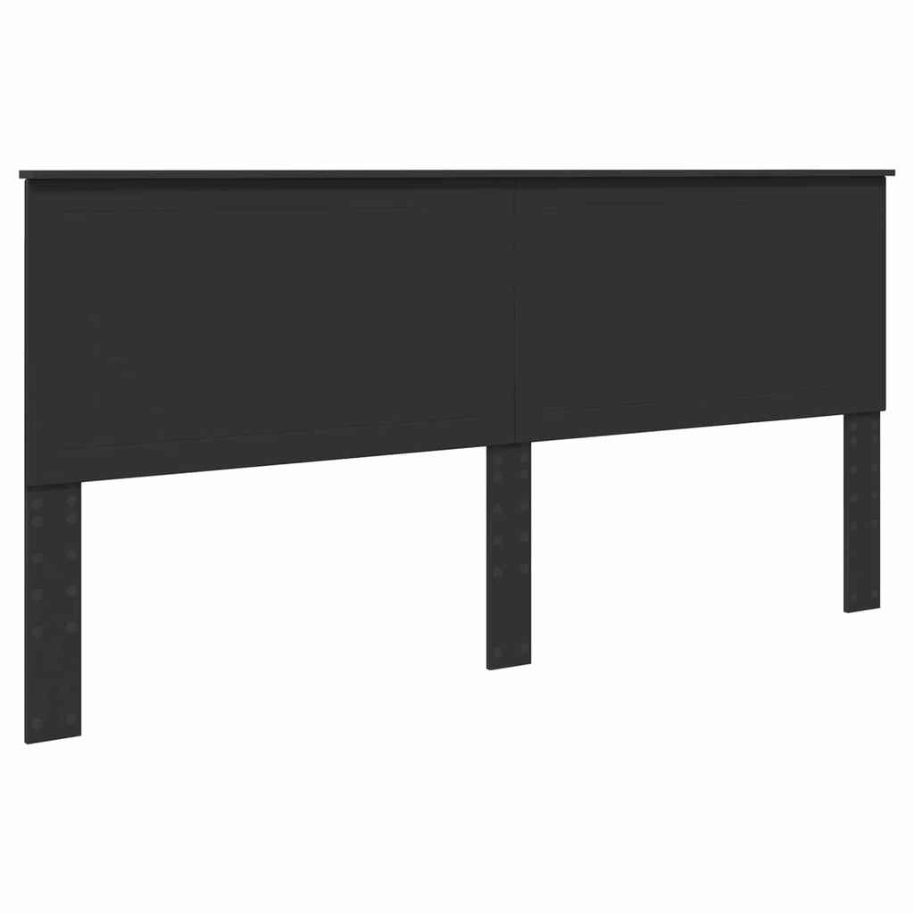 vidaXL Ramka łóżka Czarny 200 x 200 cm Lite drewno sosnowe