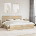 vidaXL Ramka łóżka Sonoma 200 x 200 cm Lite drewno sosnowe
