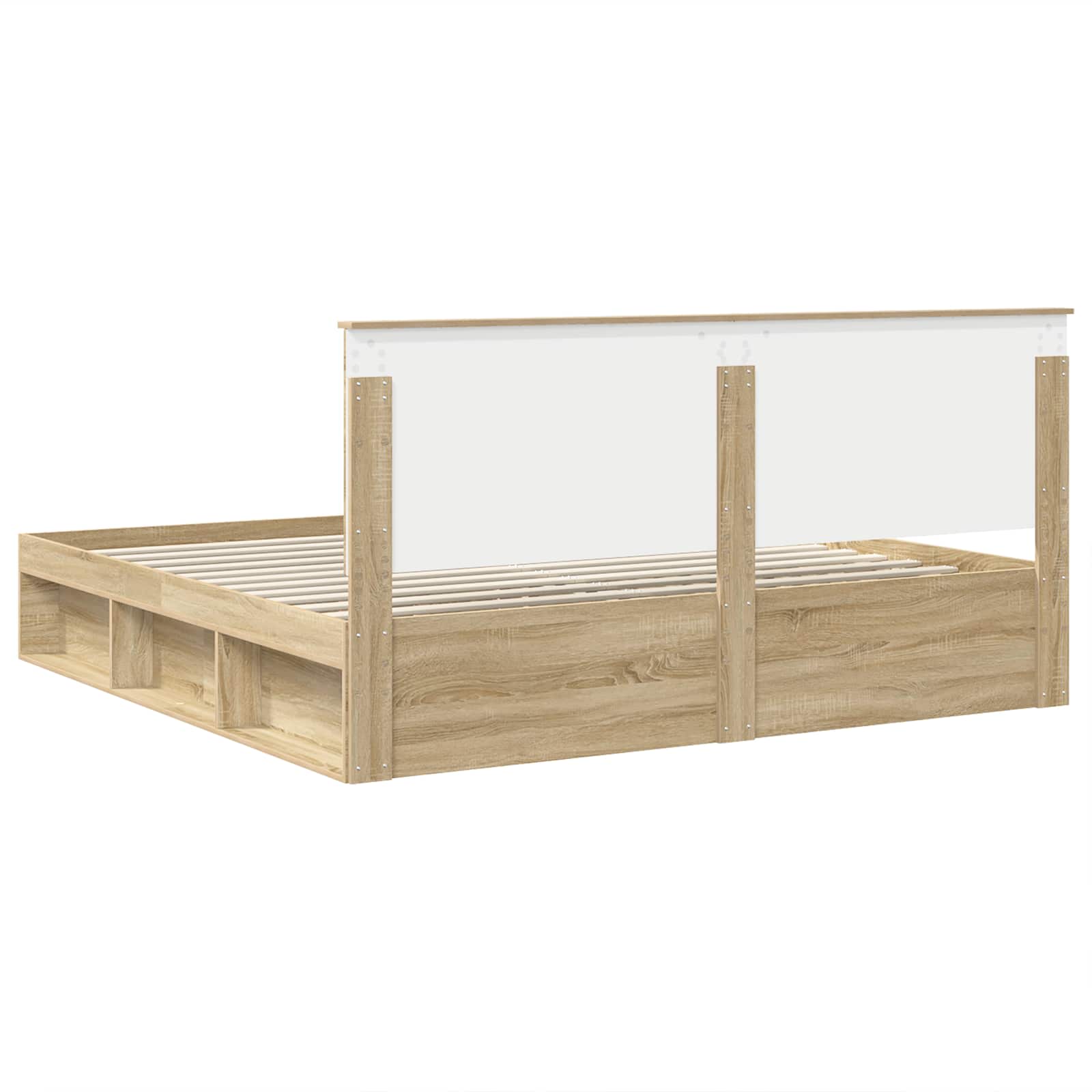 vidaXL Ramka łóżka Sonoma 200 x 200 cm Lite drewno sosnowe