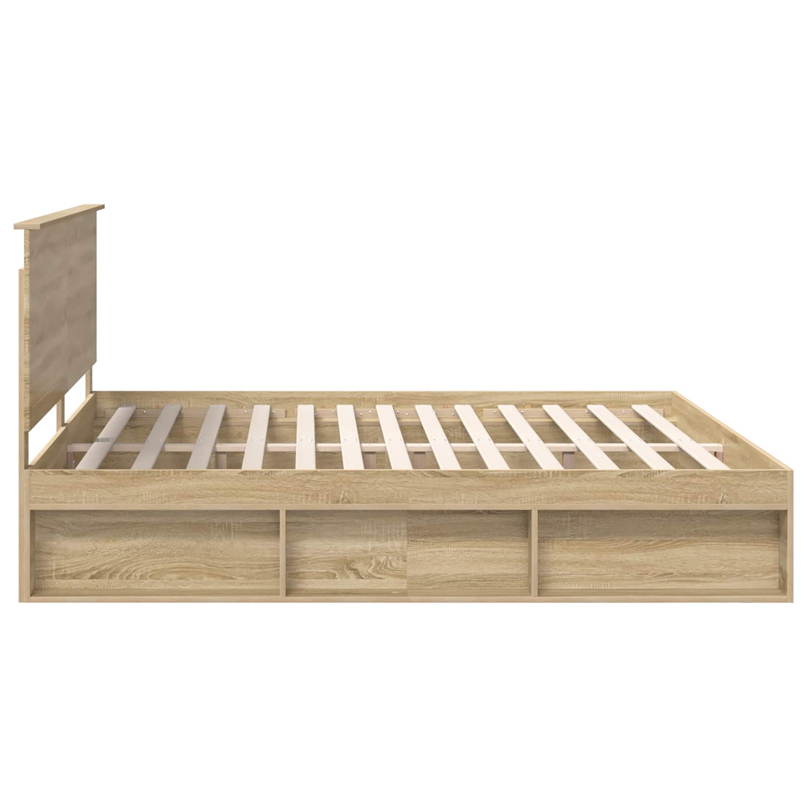 vidaXL Ramka łóżka Sonoma 200 x 200 cm Lite drewno sosnowe