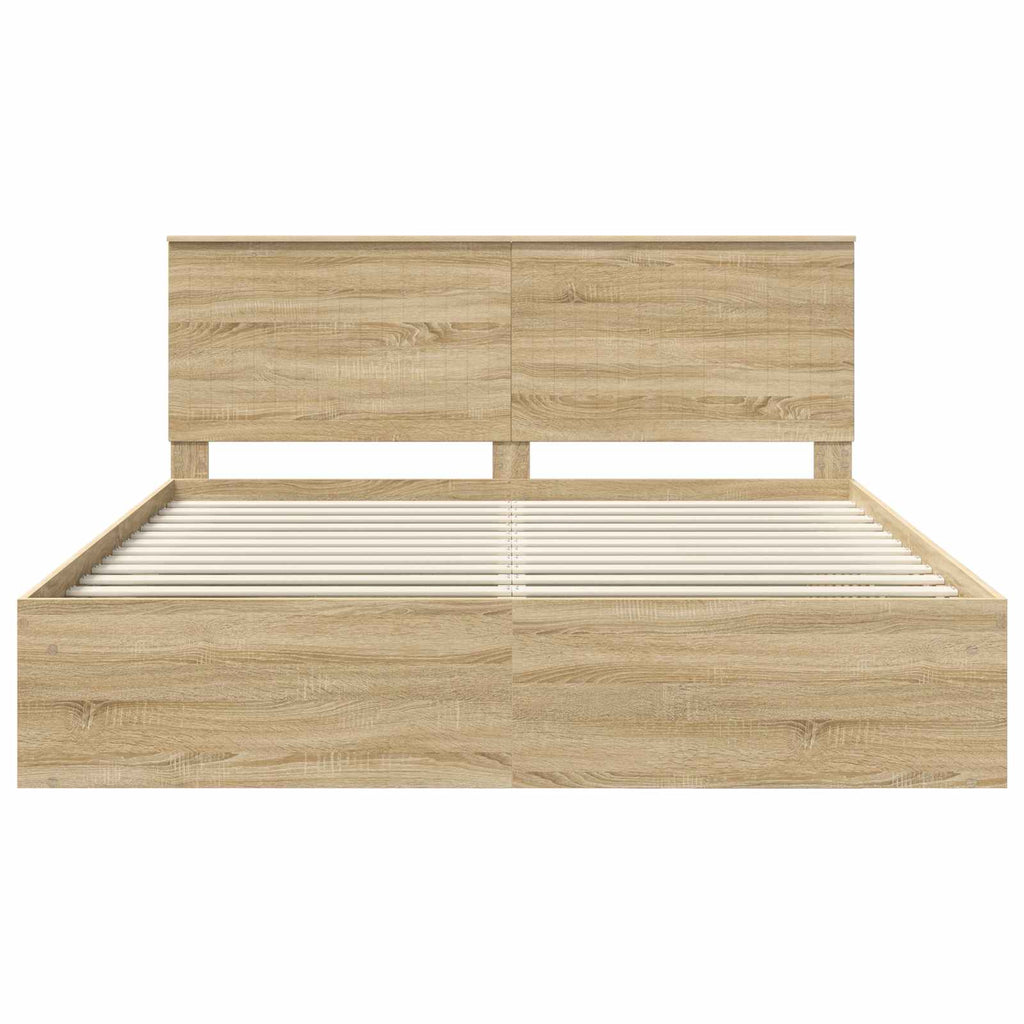 vidaXL Ramka łóżka Sonoma 180 x 200 cm Lite drewno sosnowe