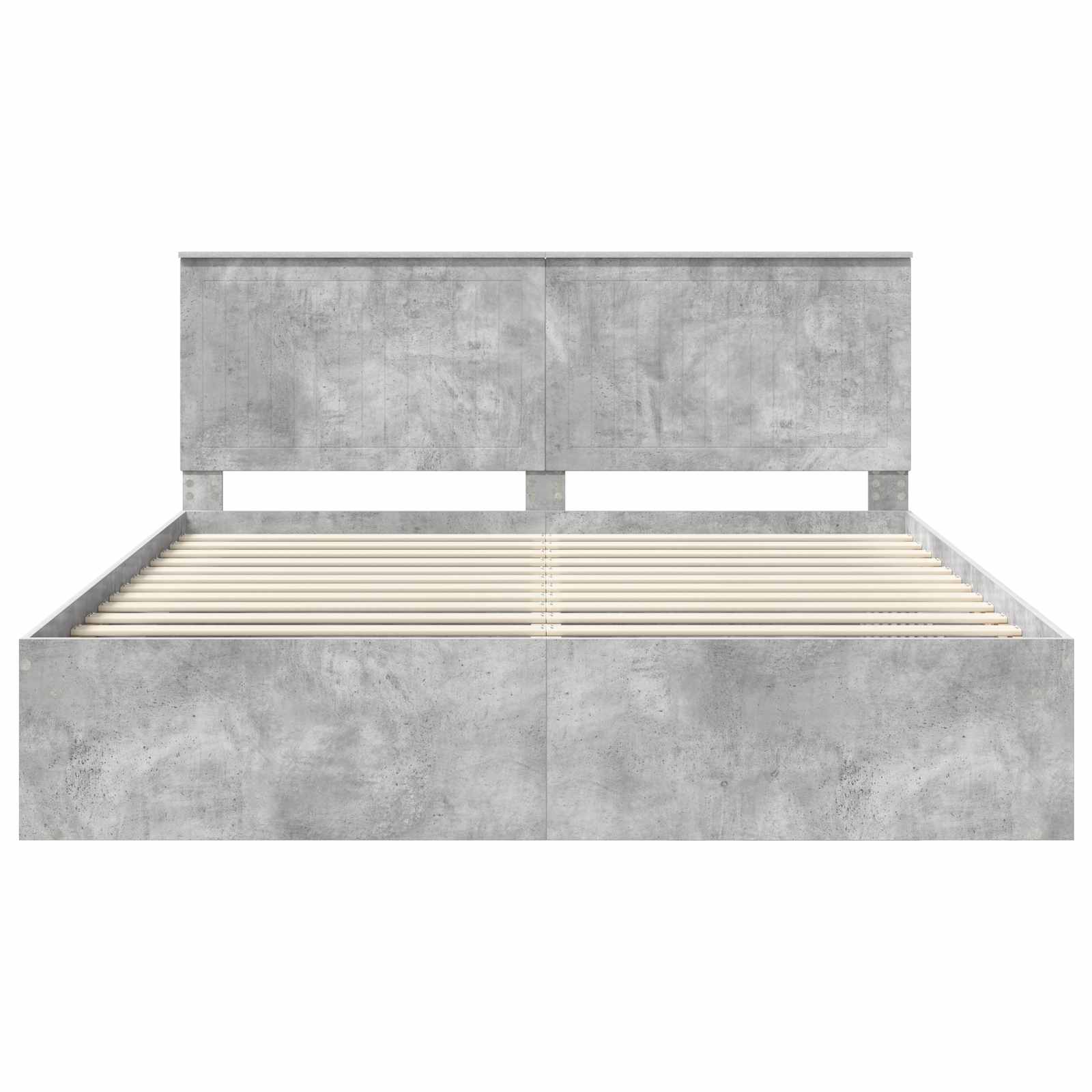 vidaXL Ramka łóżka Betonowy 180 x 200 cm Lite drewno sosnowe