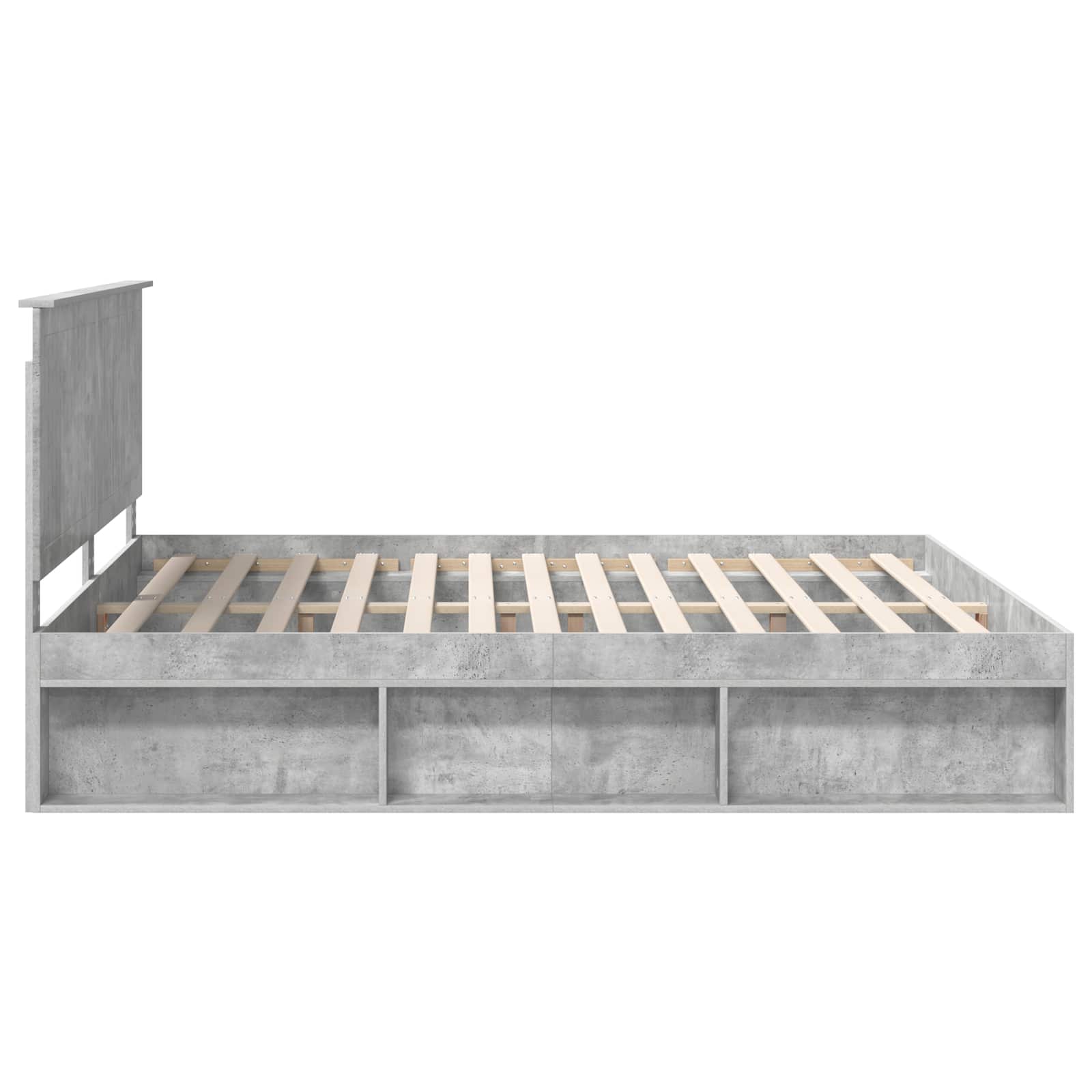 vidaXL Ramka łóżka Betonowy 180 x 200 cm Lite drewno sosnowe