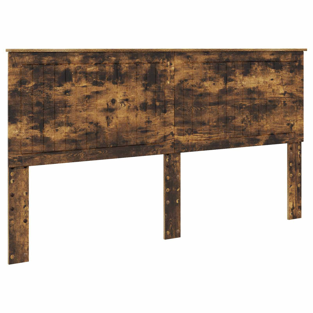 vidaXL Ramka łóżka Dąb wędzony 180 x 200 cm Lite drewno sosnowe