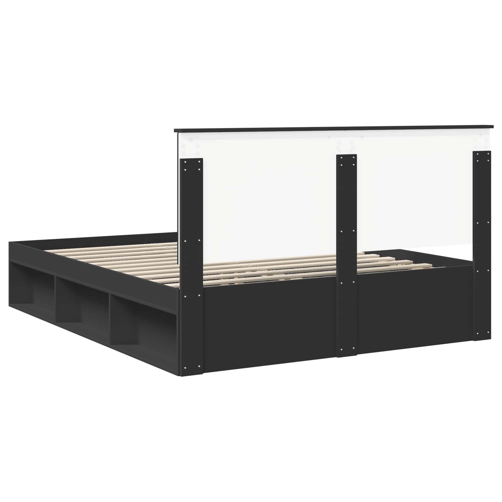 vidaXL Ramka łóżka Czarny 160 x 200 cm Lite drewno sosnowe