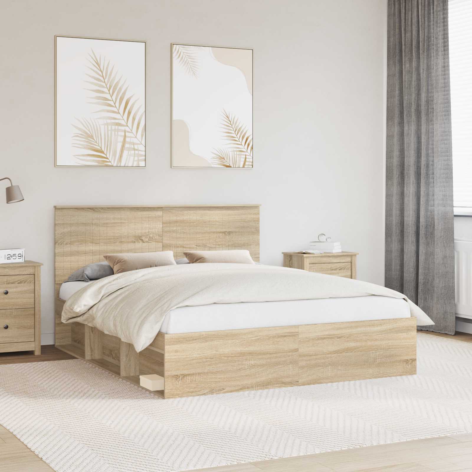 vidaXL Ramka łóżka Sonoma 160 x 200 cm Lite drewno sosnowe