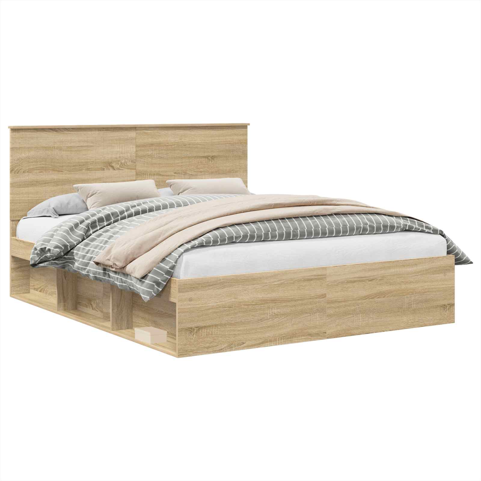 vidaXL Ramka łóżka Sonoma 160 x 200 cm Lite drewno sosnowe