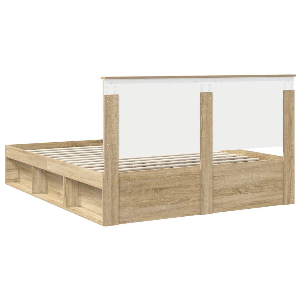 vidaXL Ramka łóżka Sonoma 160 x 200 cm Lite drewno sosnowe