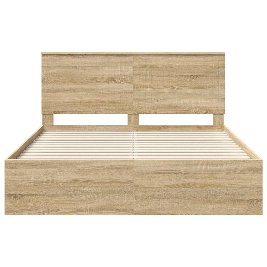 vidaXL Ramka łóżka Sonoma 160 x 200 cm Lite drewno sosnowe
