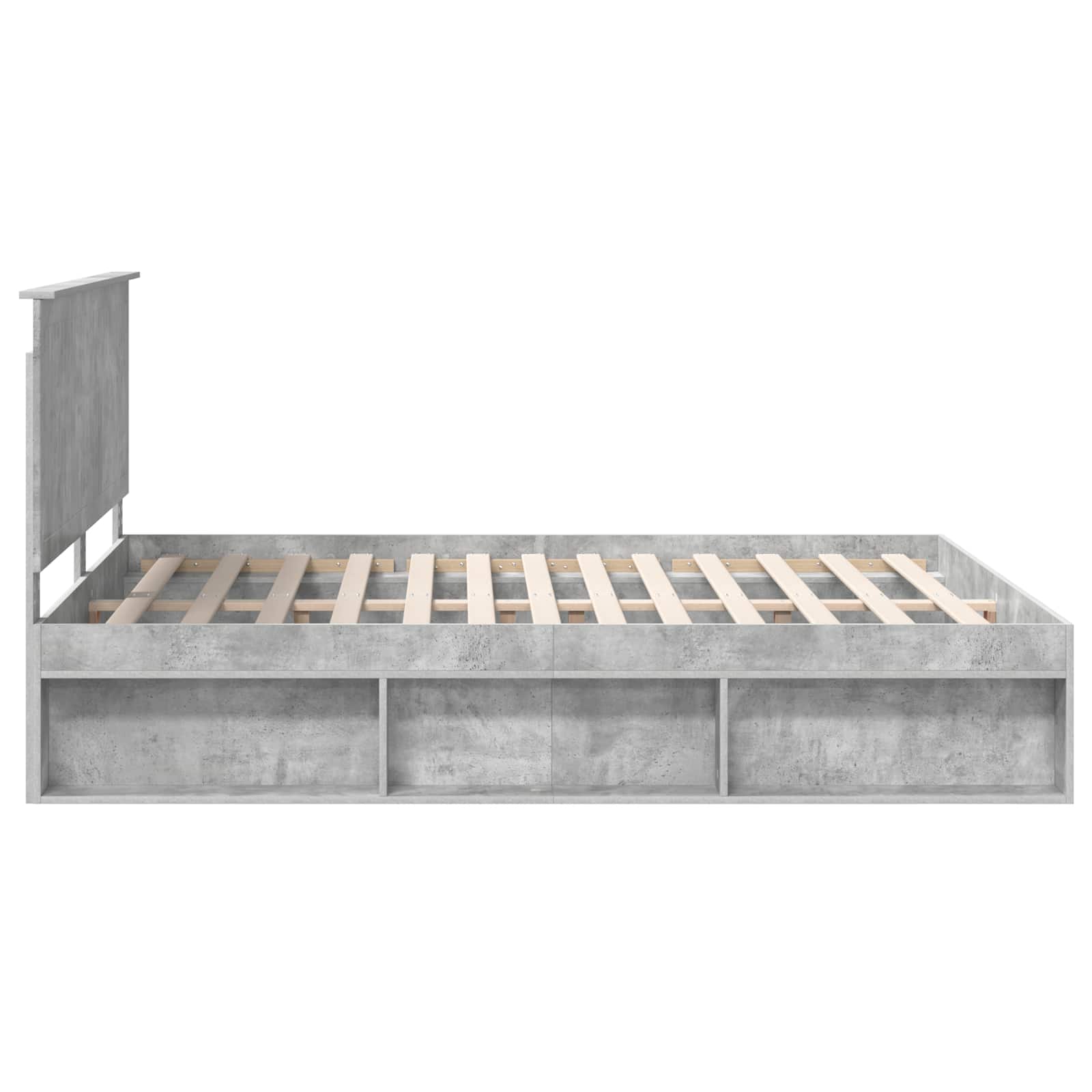 vidaXL Ramka łóżka Betonowy 160 x 200 cm Lite drewno sosnowe
