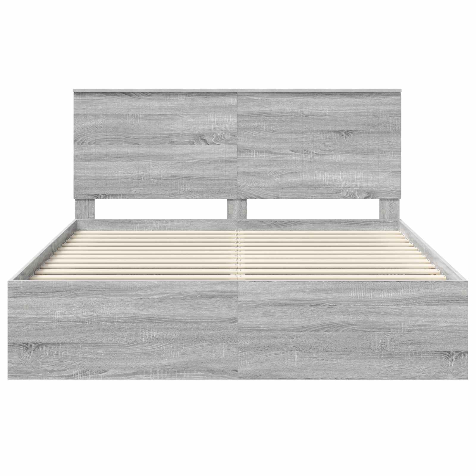 vidaXL Ramka łóżka Szary Sonoma 160 x 200 cm Lite drewno sosnowe