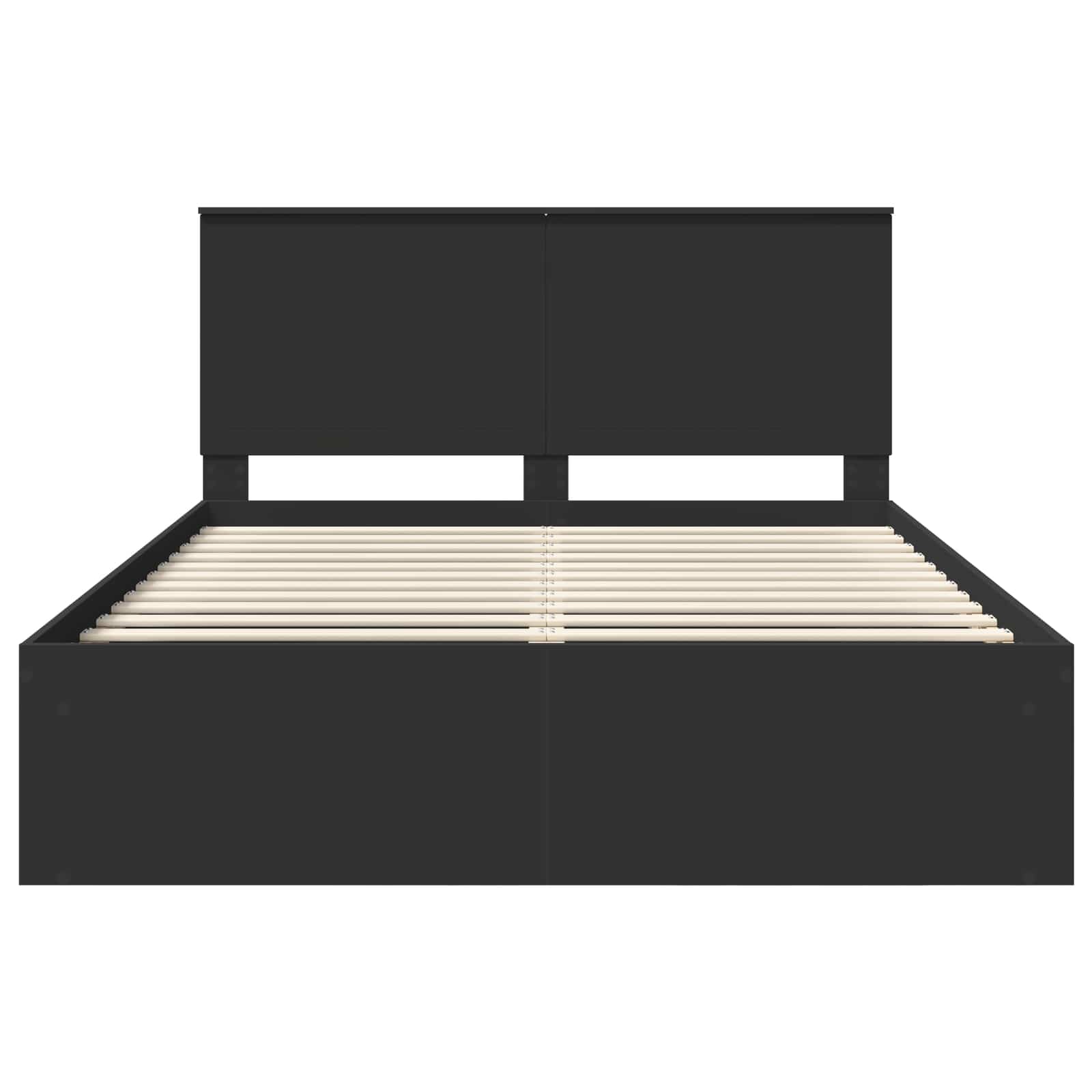 vidaXL Ramka łóżka Czarny 150 x 200 cm Lite drewno sosnowe