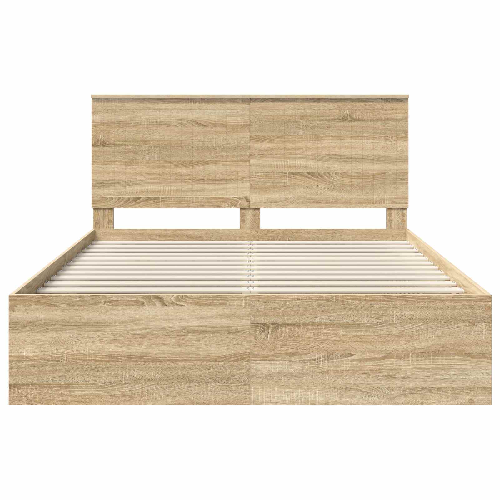 vidaXL Ramka łóżka Dąb Sonoma 150 x 200 cm Lite drewno sosnowe