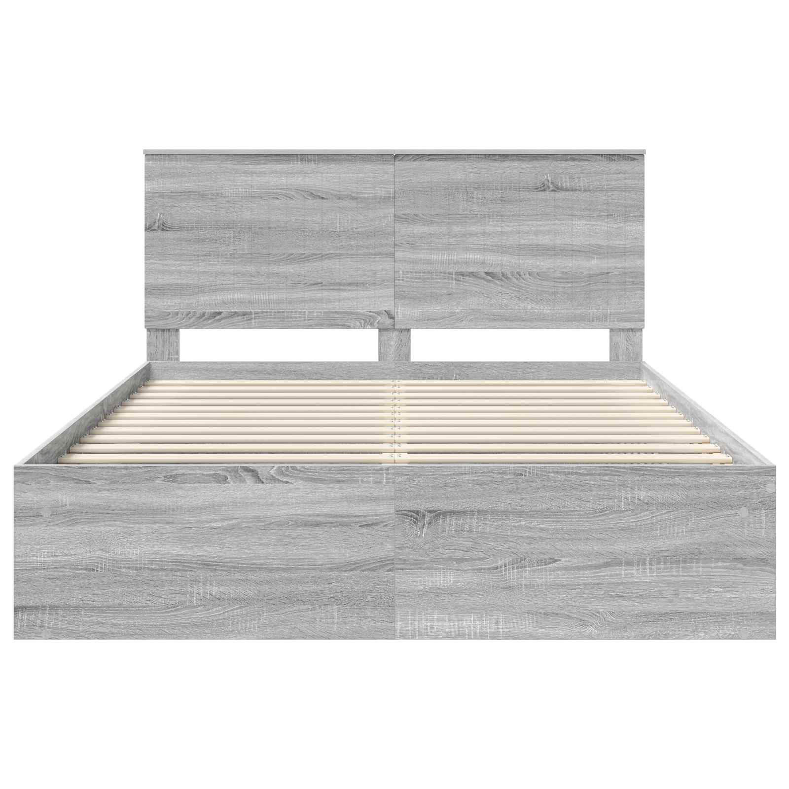 vidaXL Ramka łóżka Szary Sonoma 150 x 200 cm Lite drewno sosnowe