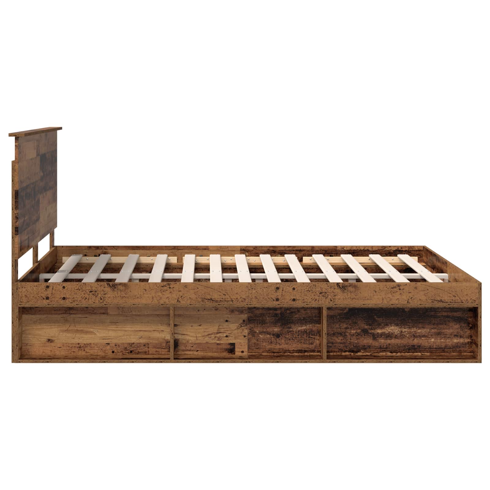 vidaXL Ramka łóżka Stare drewno 150 x 200 cm Lite drewno sosnowe