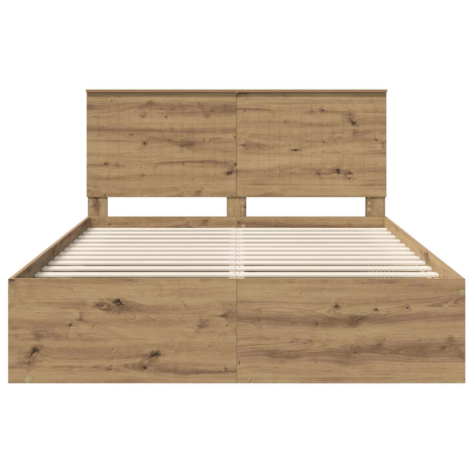 vidaXL Ramka łóżka Dąb rzemieślniczy 150 x 200 cm Lite drewno sosnowe
