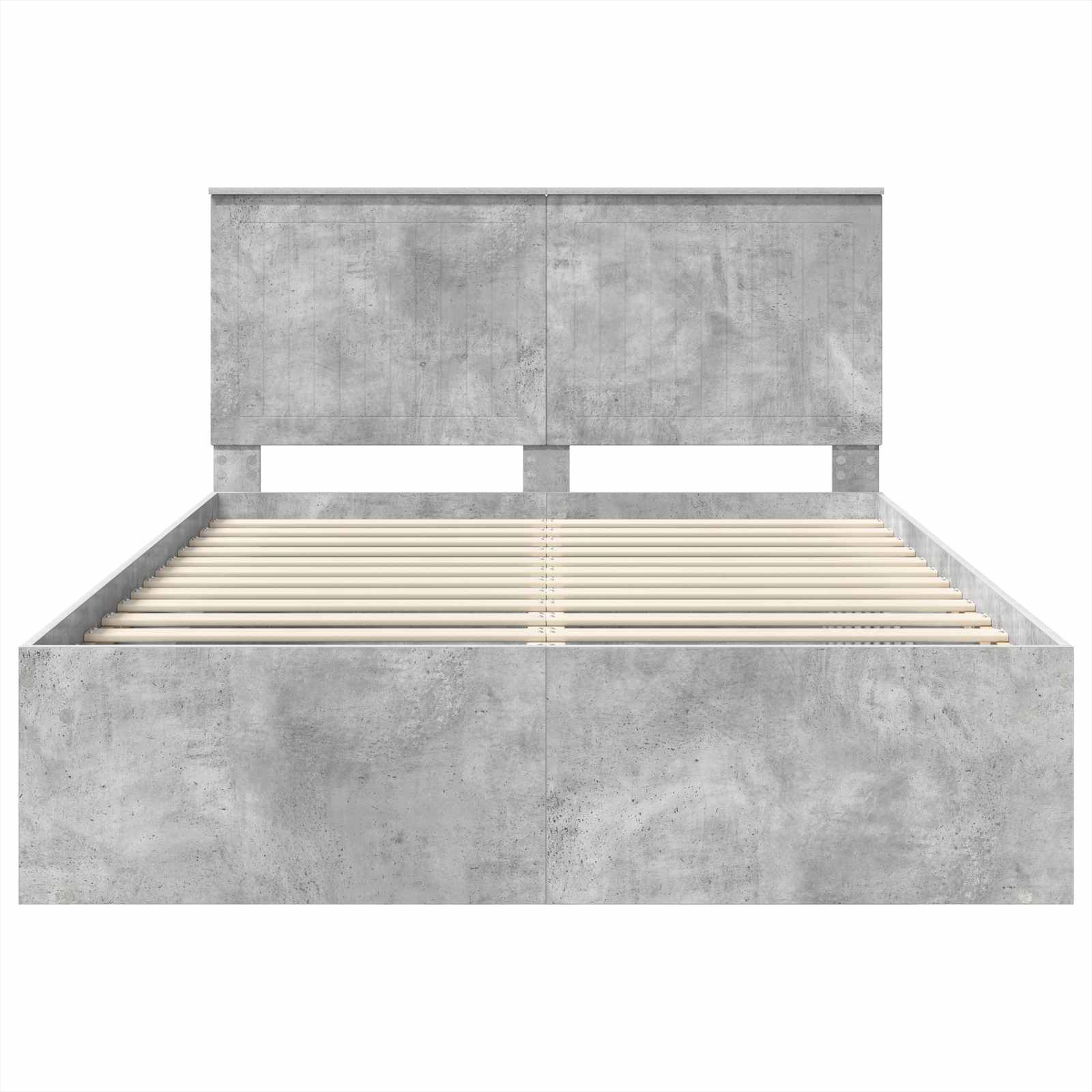 vidaXL Ramka łóżka Betonowy 140 x 200 cm Lite drewno sosnowe