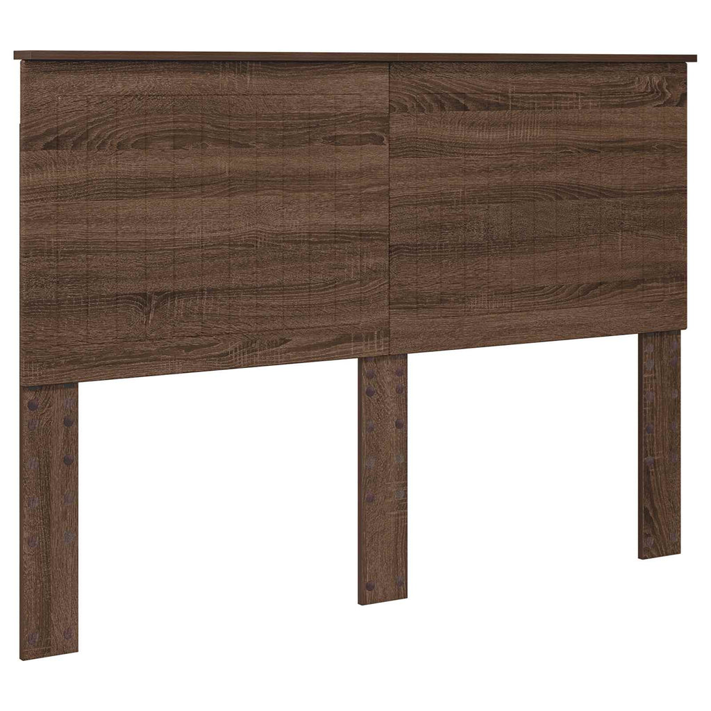 vidaXL Ramka łóżka Brązowy dąb 140 x 200 cm Lite drewno sosnowe
