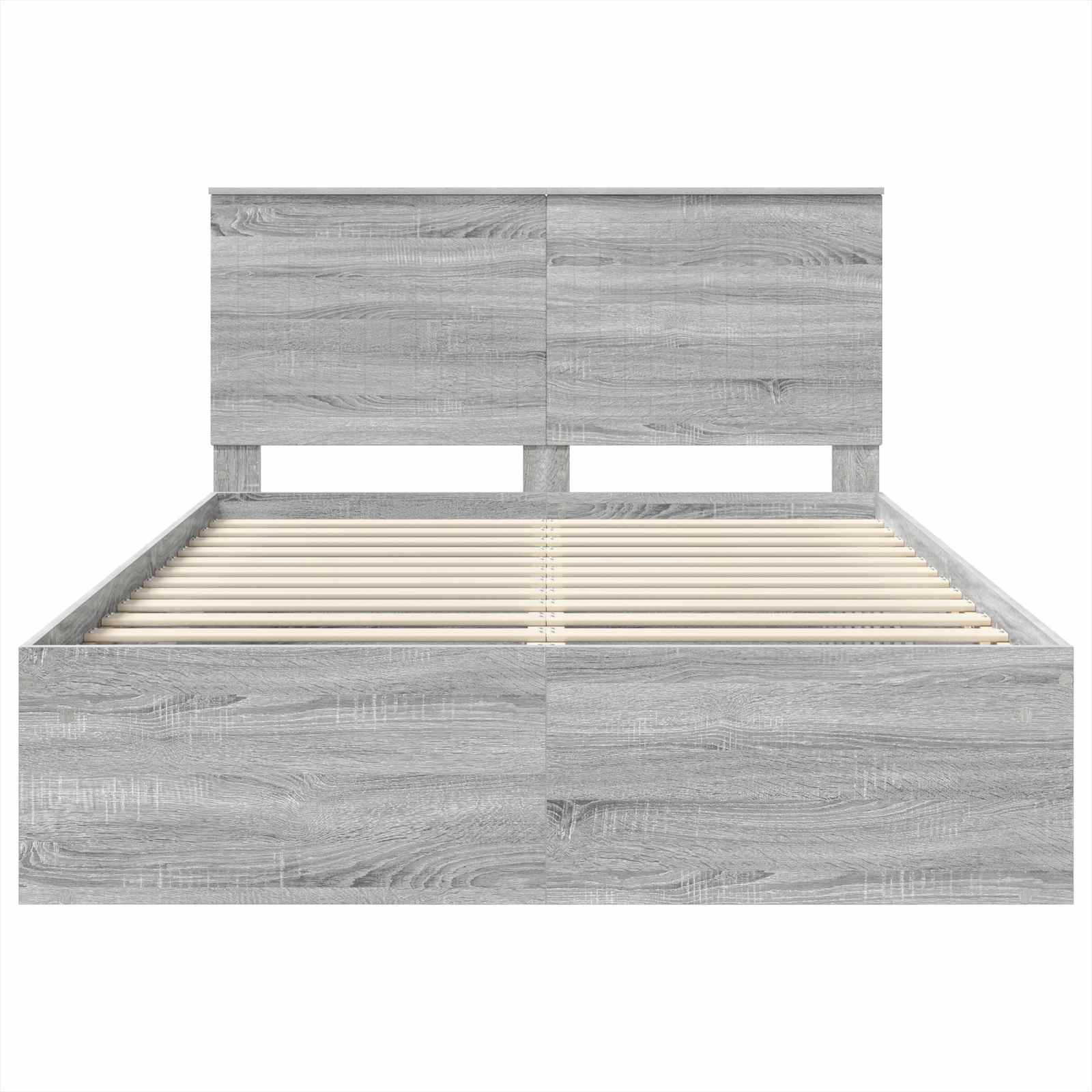 vidaXL Ramka łóżka Szary Sonoma 140 x 190 cm Lite drewno sosnowe