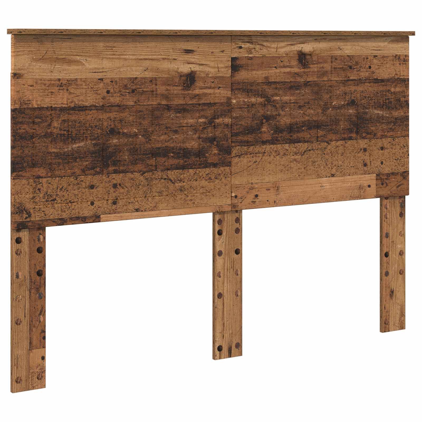 vidaXL Ramka łóżka Stare drewno 140 x 190 cm Lite drewno sosnowe