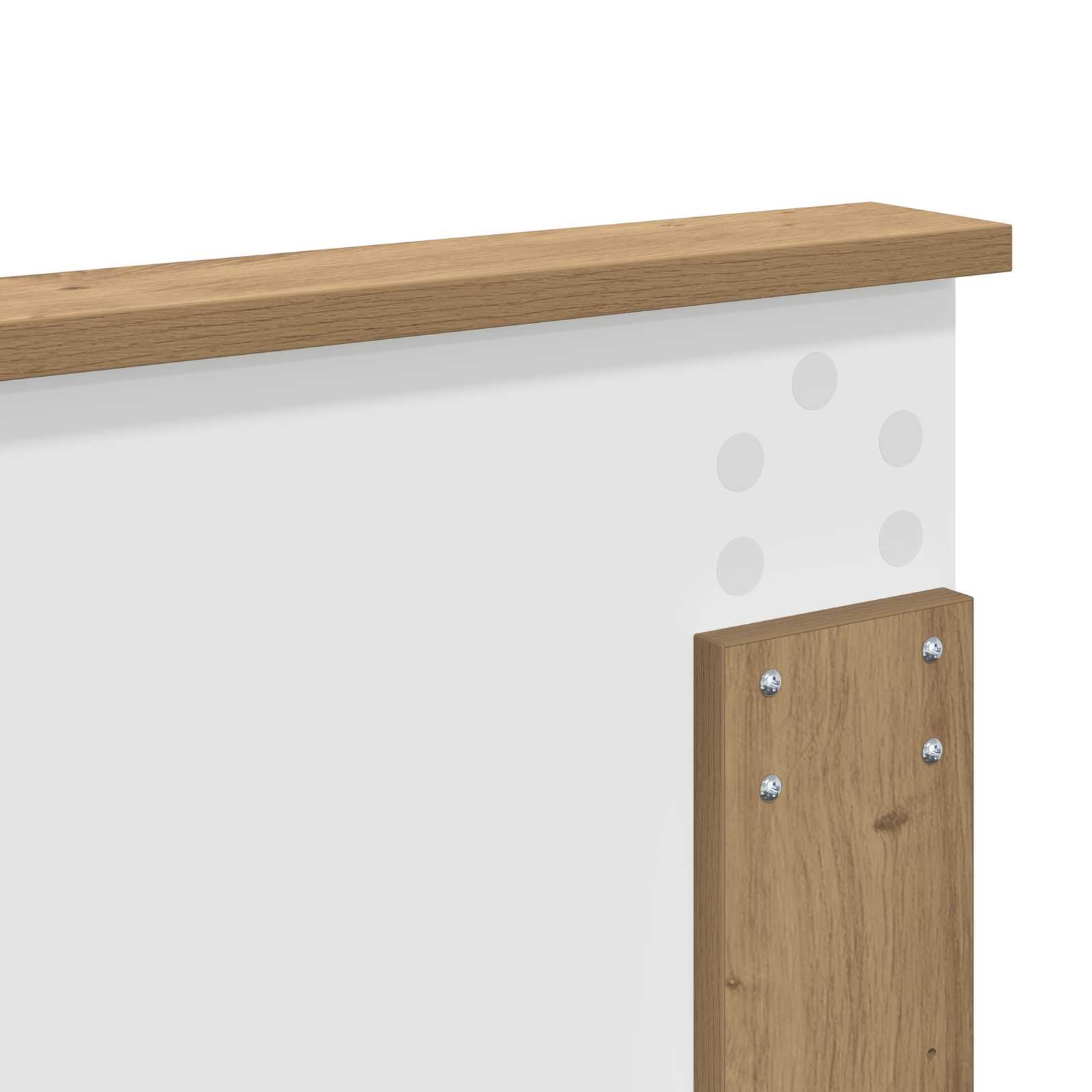 vidaXL Ramka łóżka Dąb rzemieślniczy 140 x 190 cm Lite drewno sosnowe