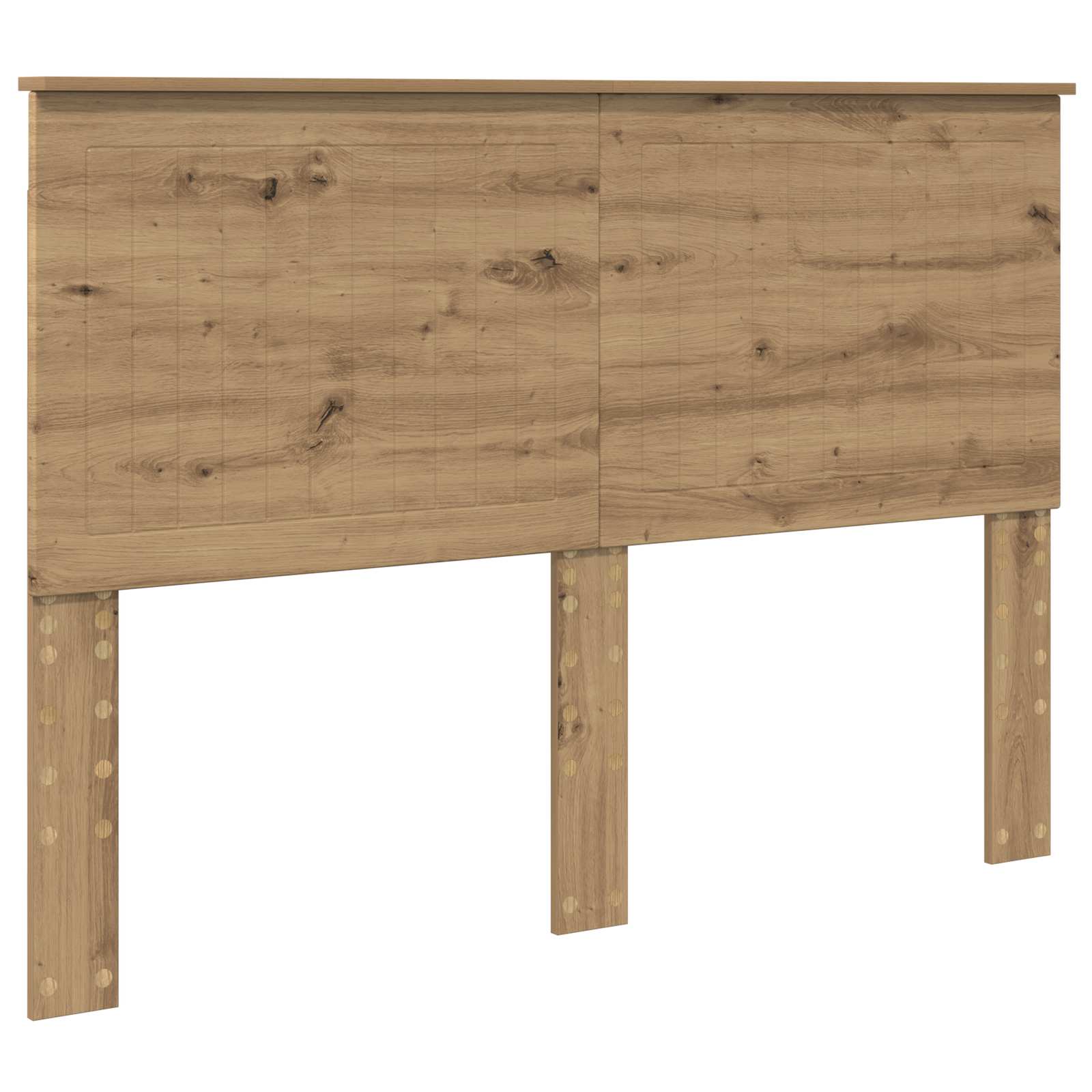 vidaXL Ramka łóżka Dąb rzemieślniczy 140 x 190 cm Lite drewno sosnowe