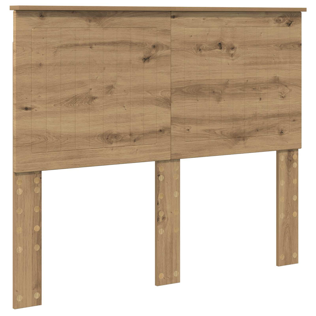 vidaXL Ramka łóżka Dąb rzemieślniczy 135 x 190 cm Lite drewno sosnowe
